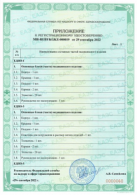 Регистрационное удостоверение №МИ-RU BYKGKZ--000019 2 лист